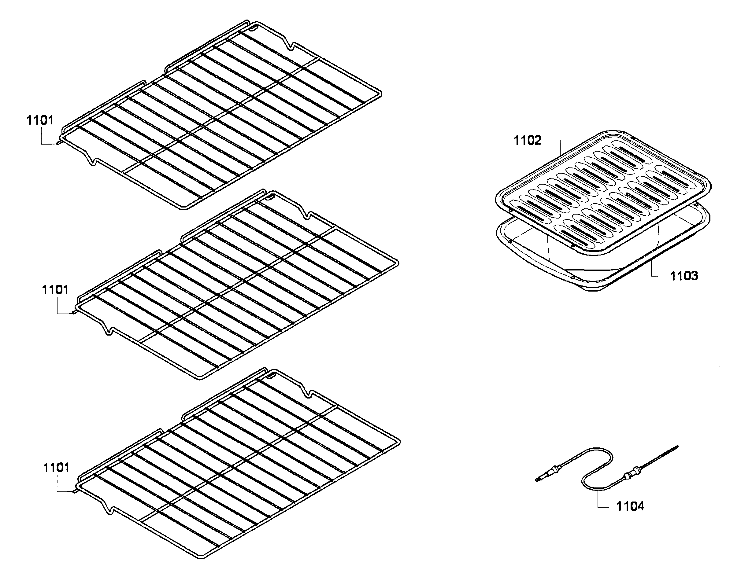 Bosch HBL5720UC/06 rack assy diagram