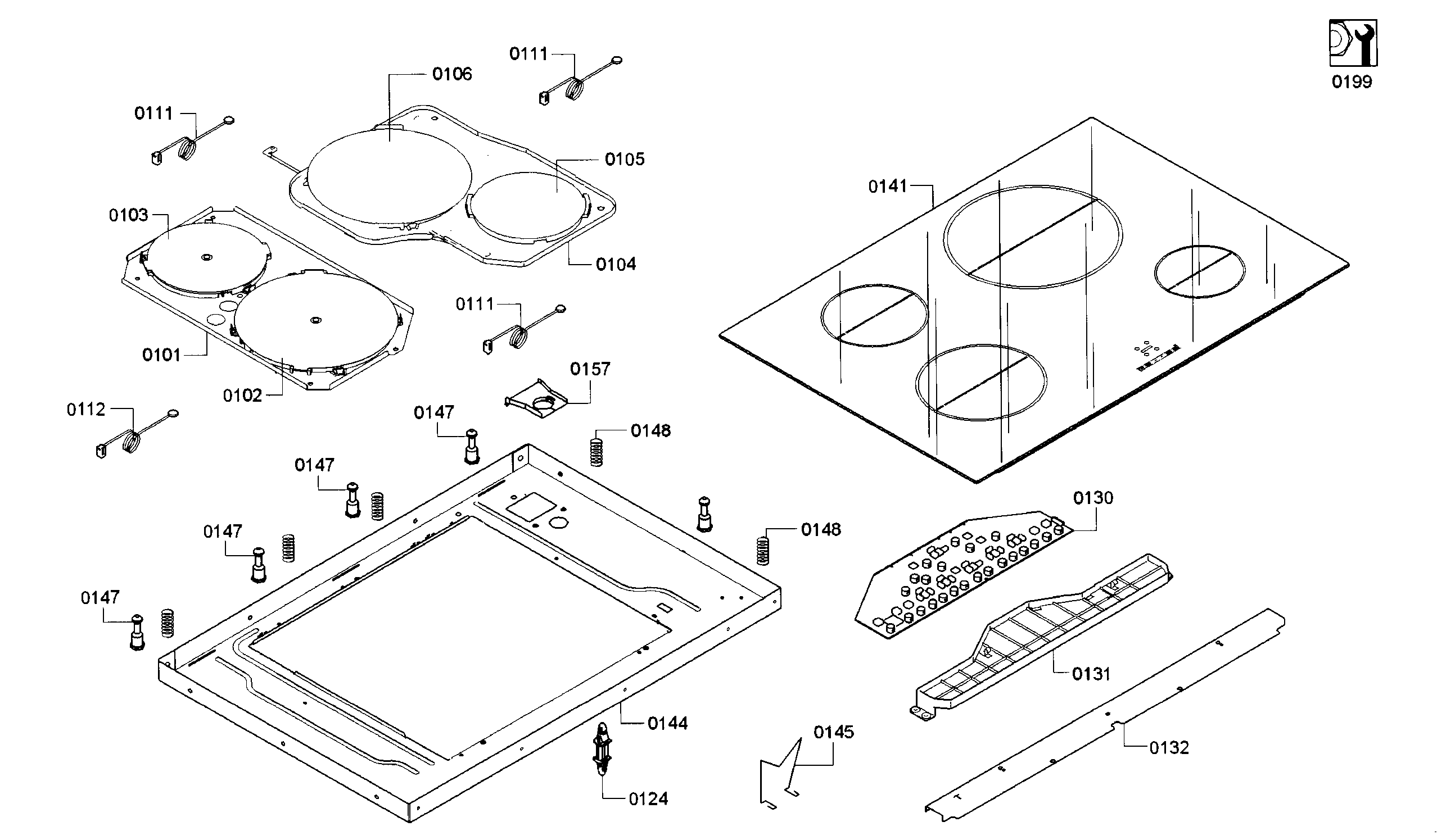 Bosch HIIP054U/01 cook top diagram