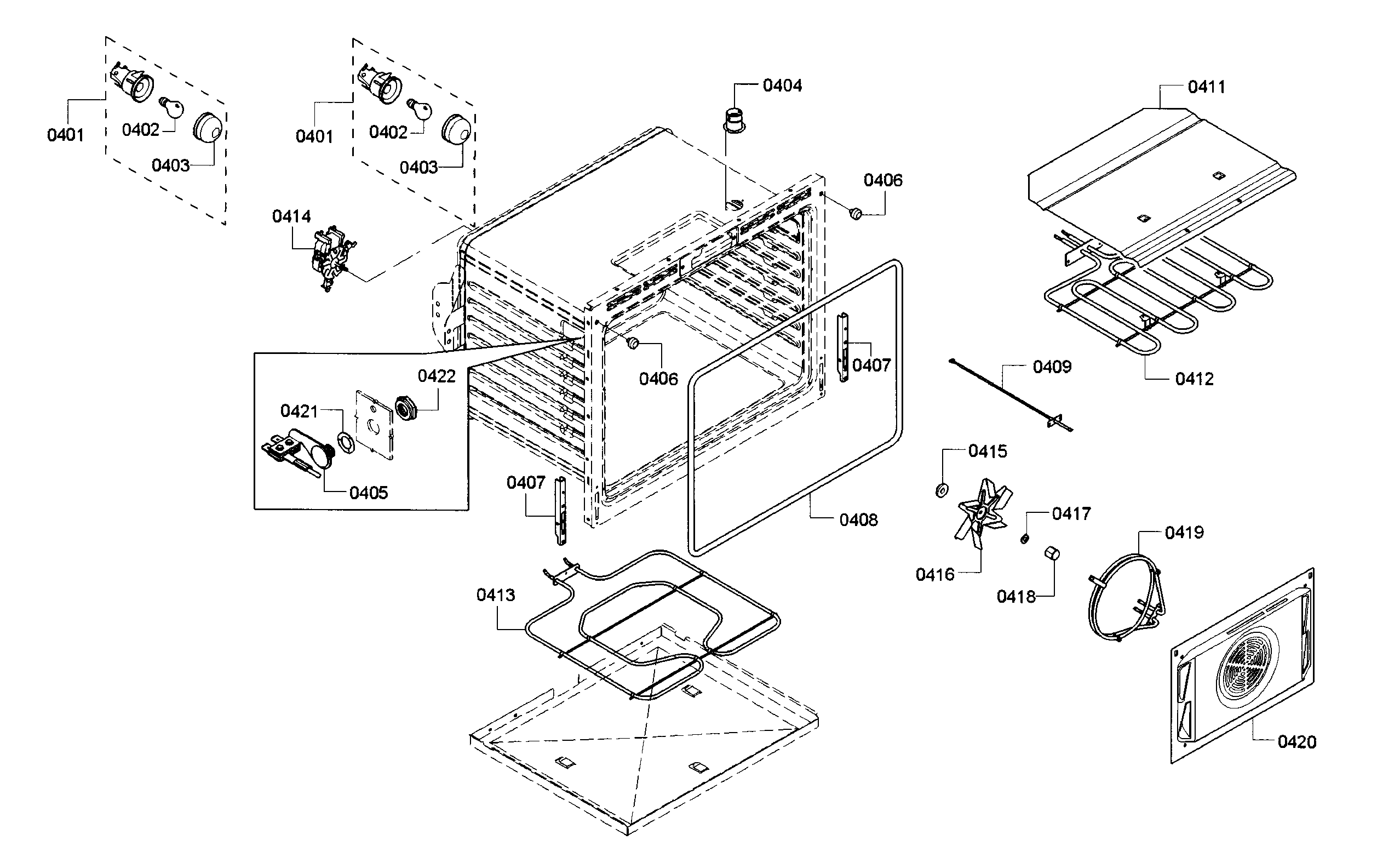 Bosch HIIP054U/01 cavity diagram