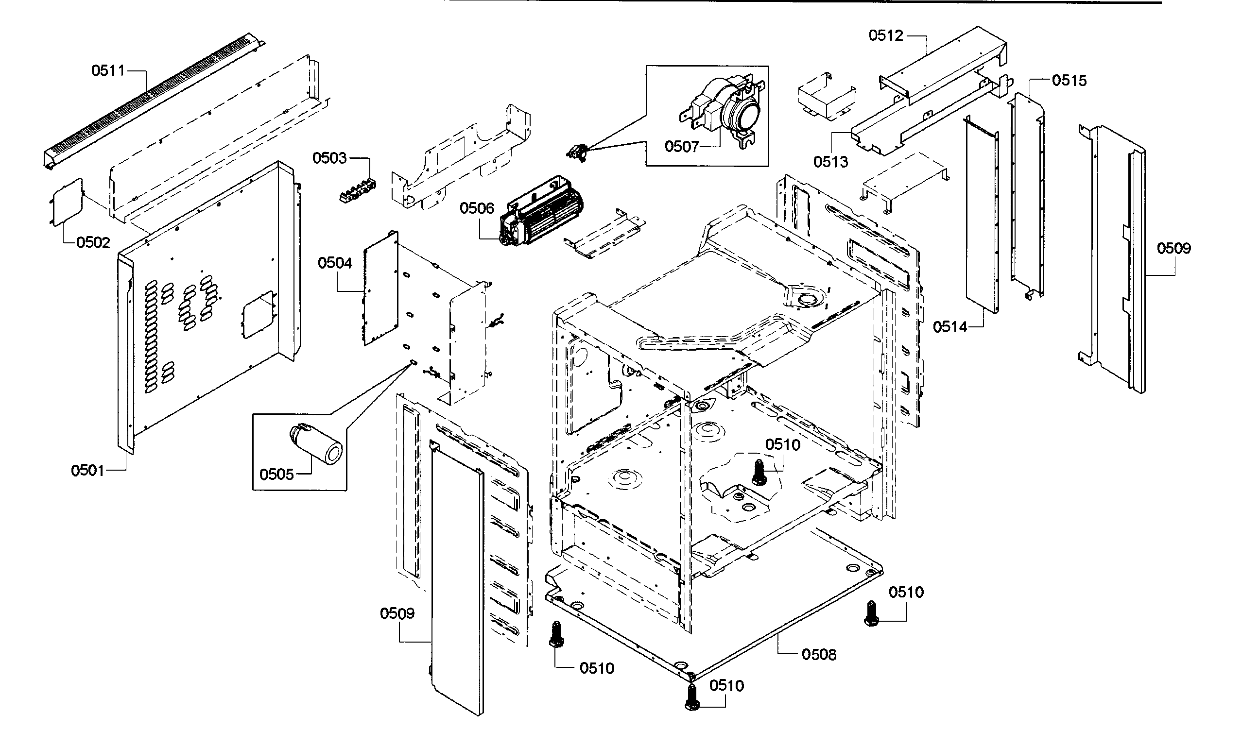 Bosch HIIP054U/01 frame diagram