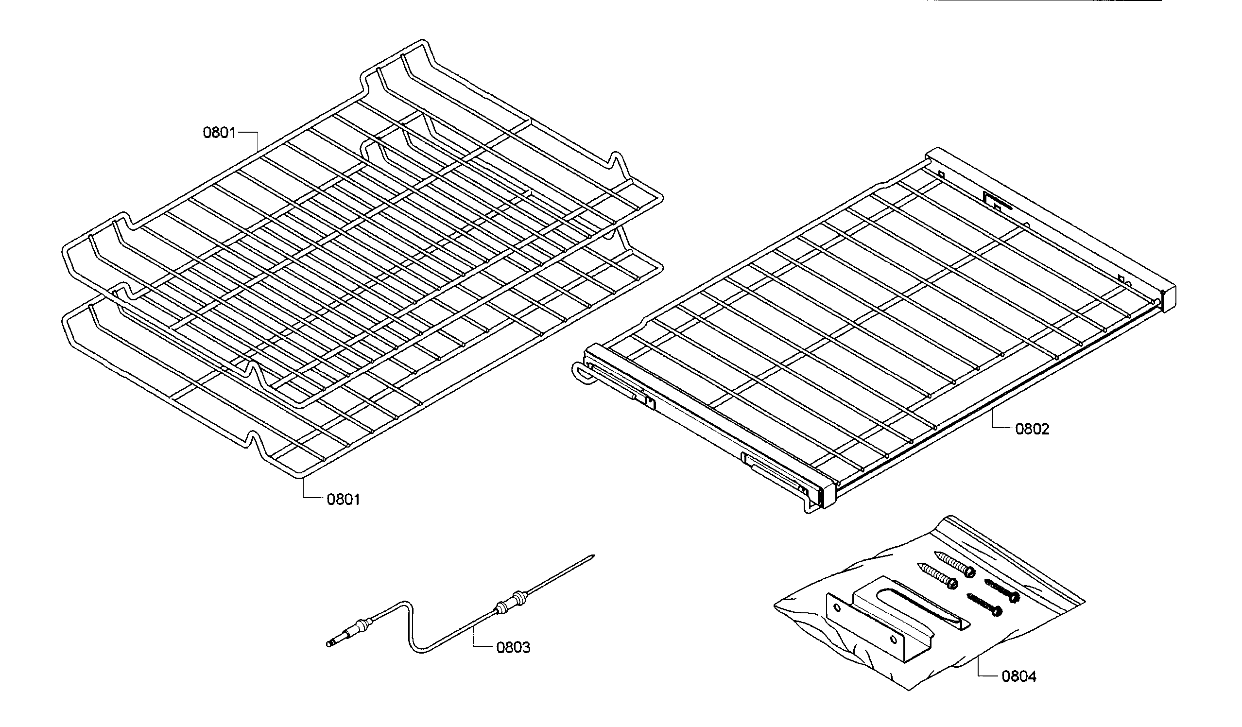 Bosch HIIP054U/01 rack diagram