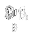 Samsung RF25HMEDBBC/AA-03 fridge door r diagram