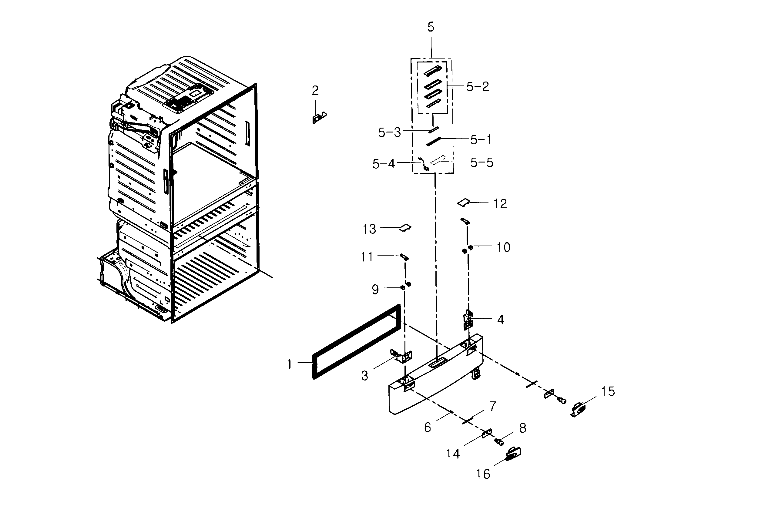 Samsung RF25HMEDBBC/AA-03 flexzone door diagram
