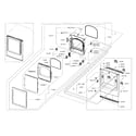 Samsung DV48J7700GW/A2-00 frame front & door diagram