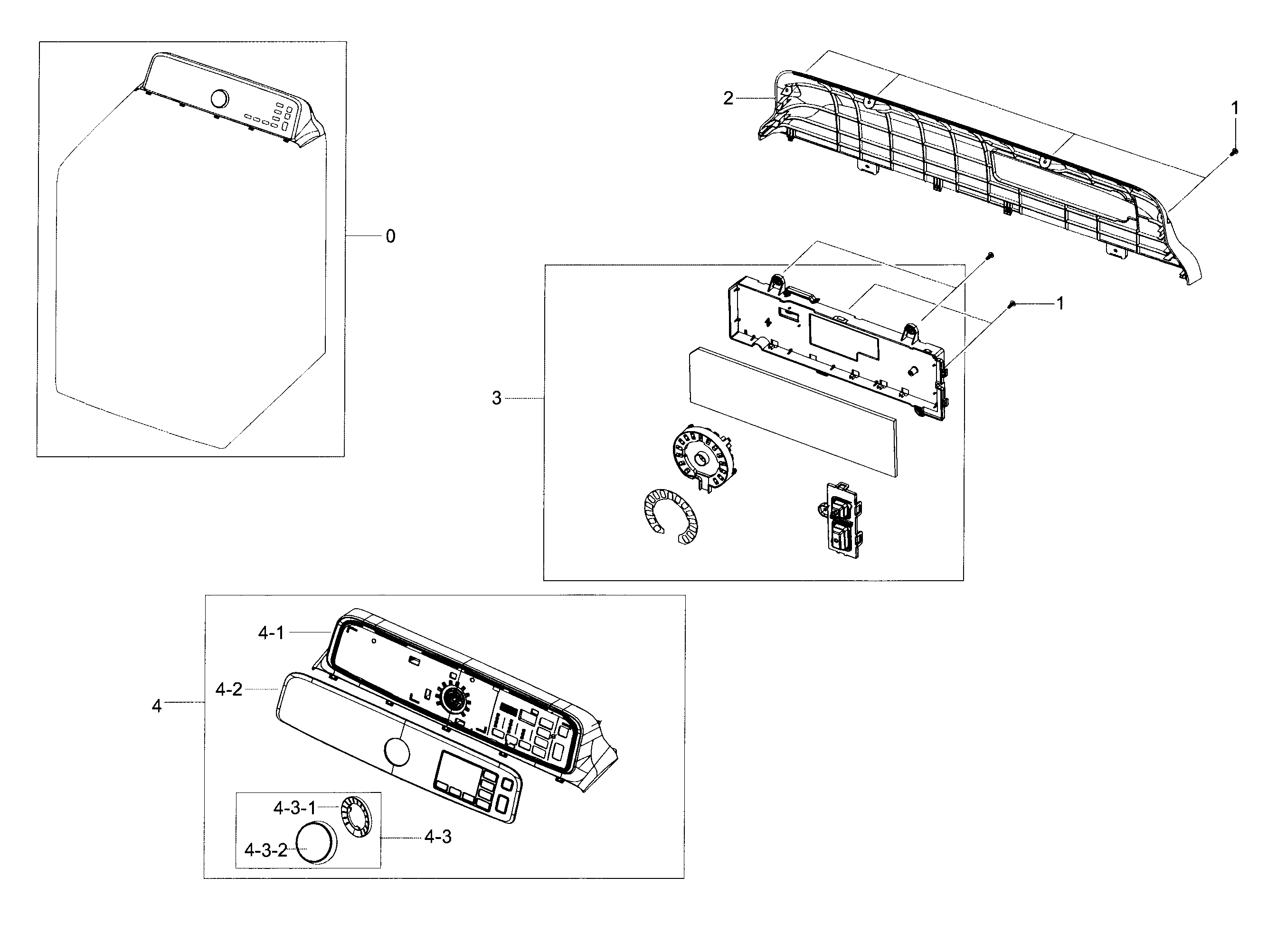 Samsung DV48J7700GW/A2-00 control panel diagram
