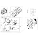Samsung DV48J7700GW/A2-00 drum parts diagram
