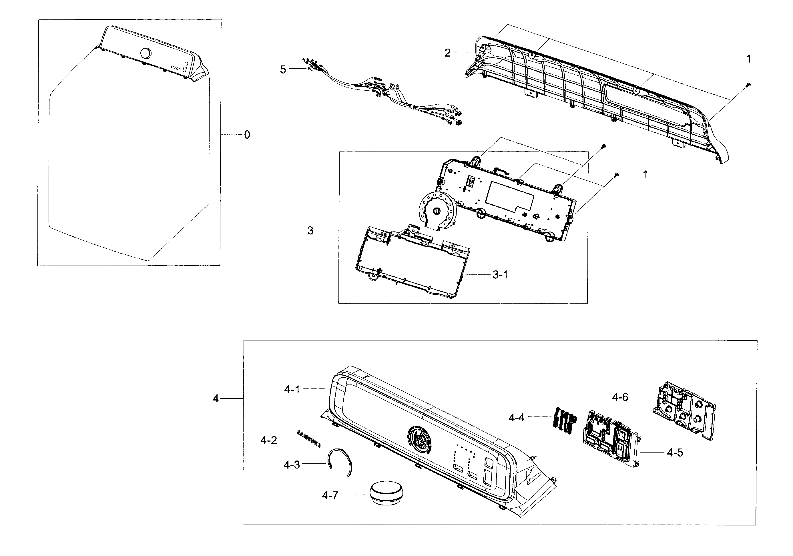 Samsung WA40J3000AW/A2-00 control panel diagram