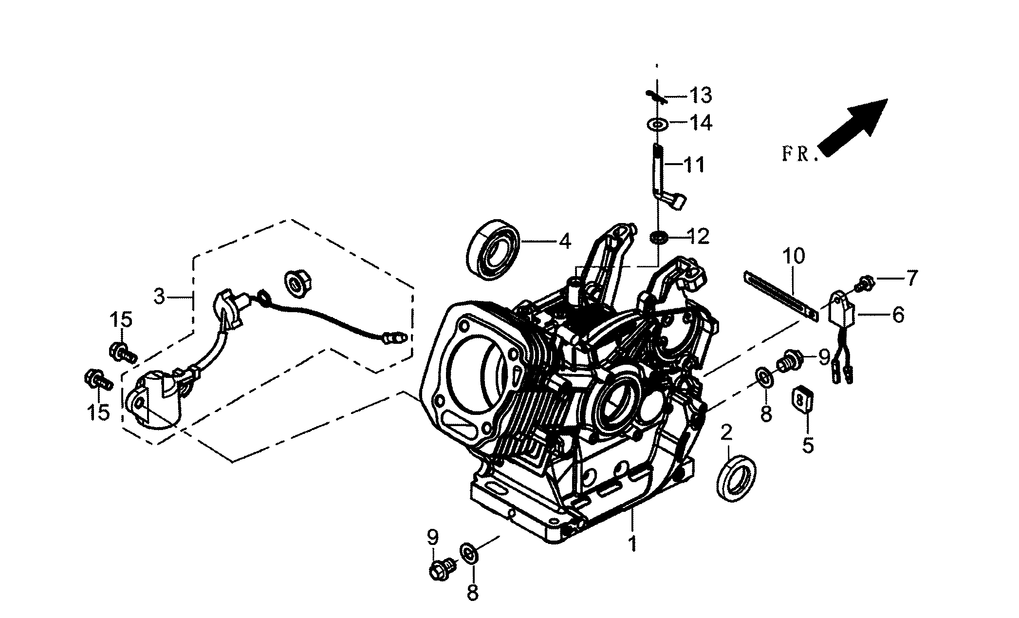 Generac 005939-5 crankcase diagram