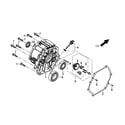 Generac 005939-5 crankcase cover/governor diagram