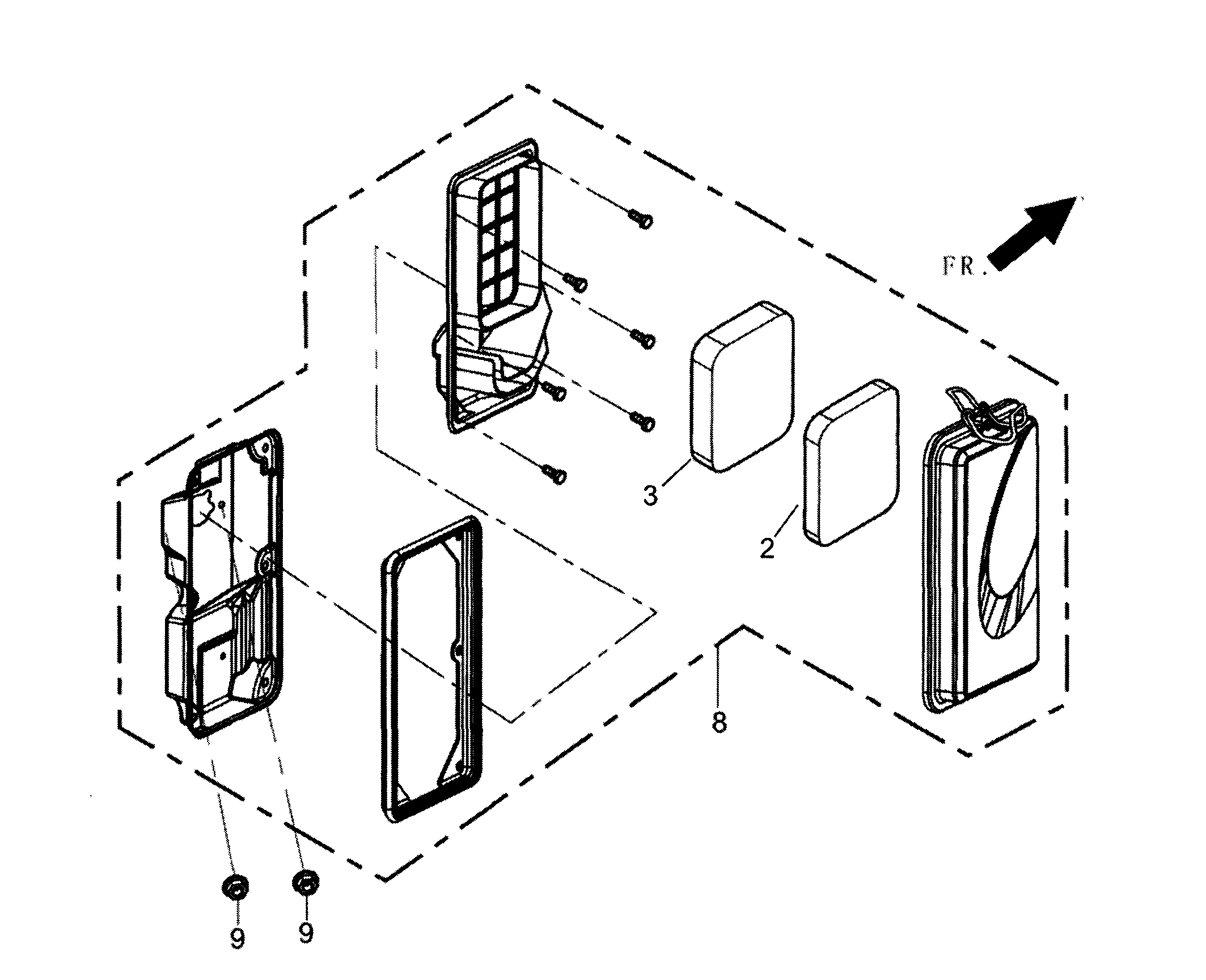 Generac 005939-5 air cleaner diagram