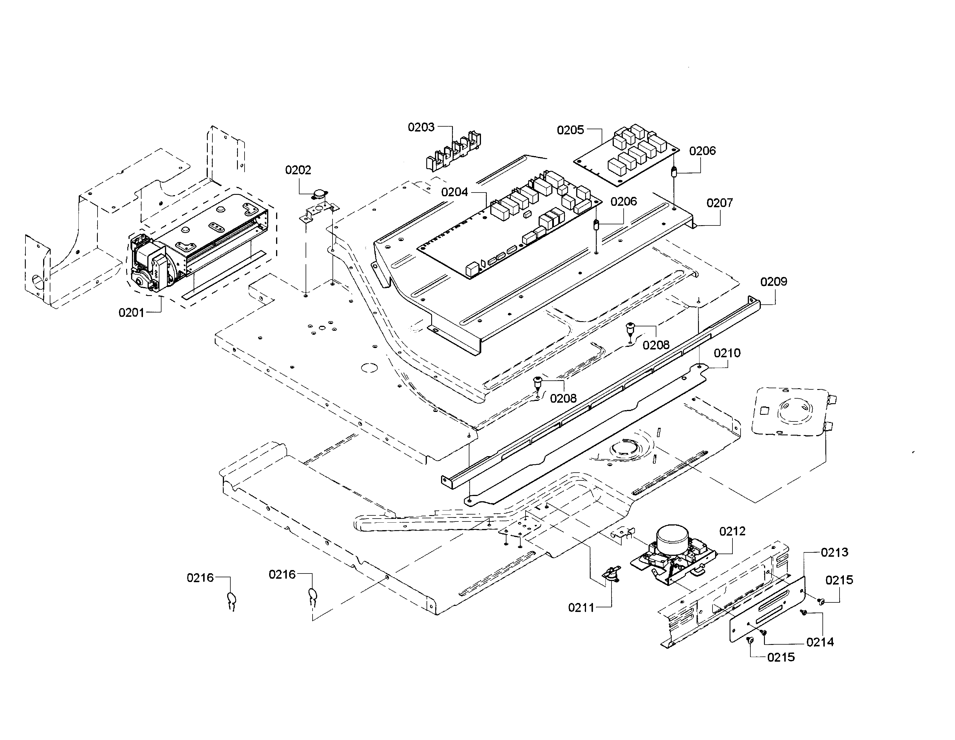 Bosch HBLP651RUC/01 pcb assy diagram