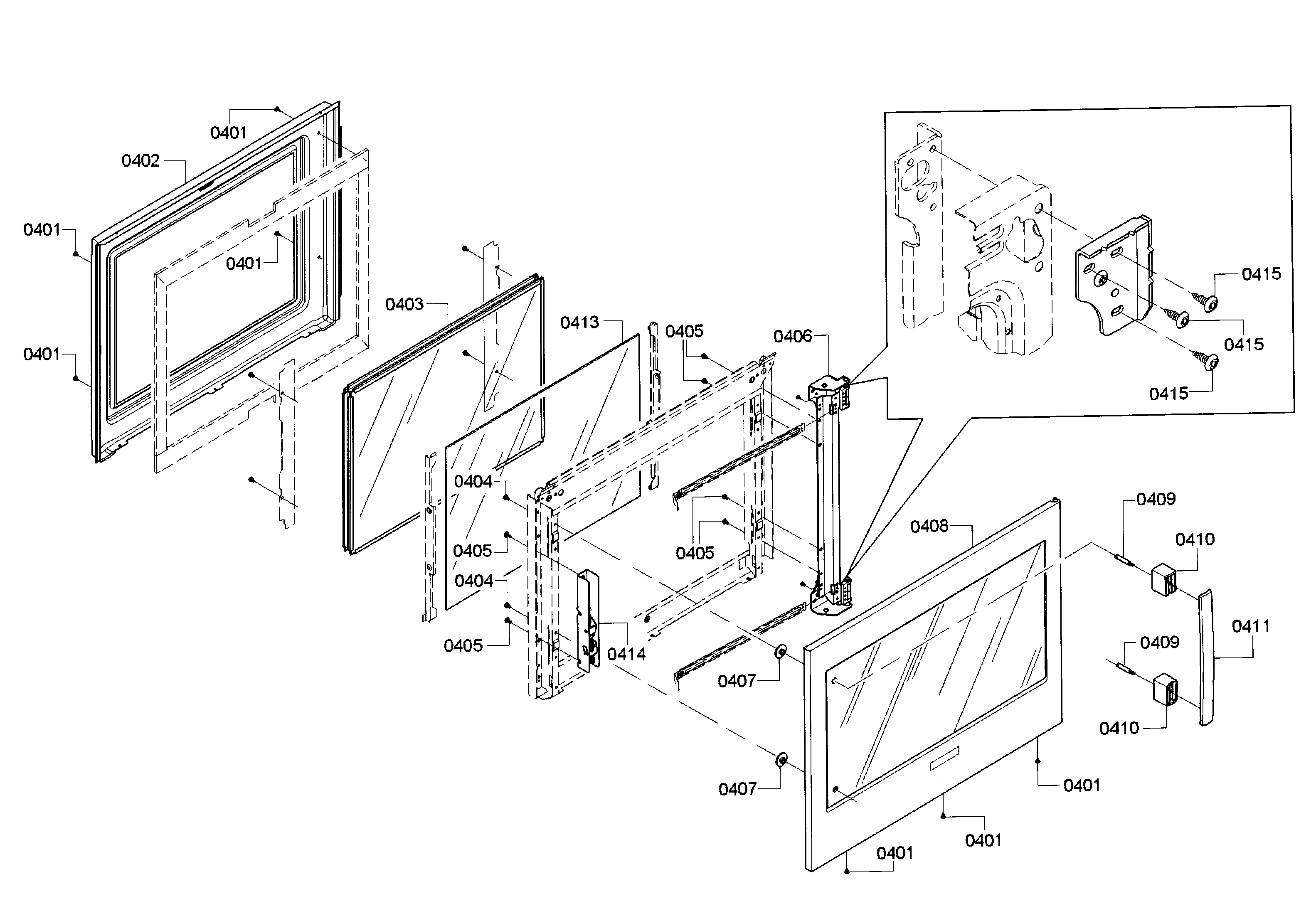 Bosch HBLP651RUC/01 door diagram