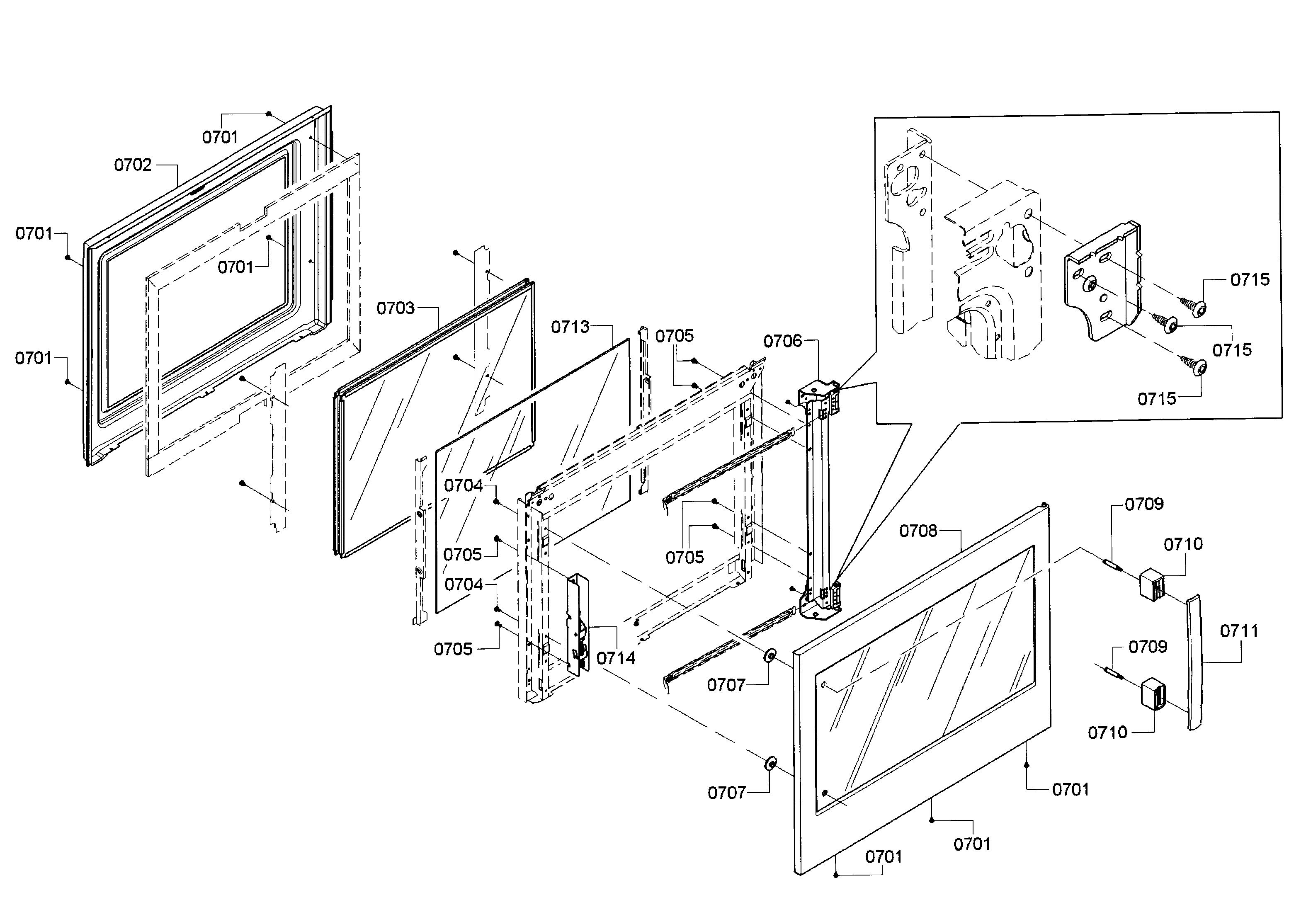 Bosch HBLP651RUC/01 door diagram