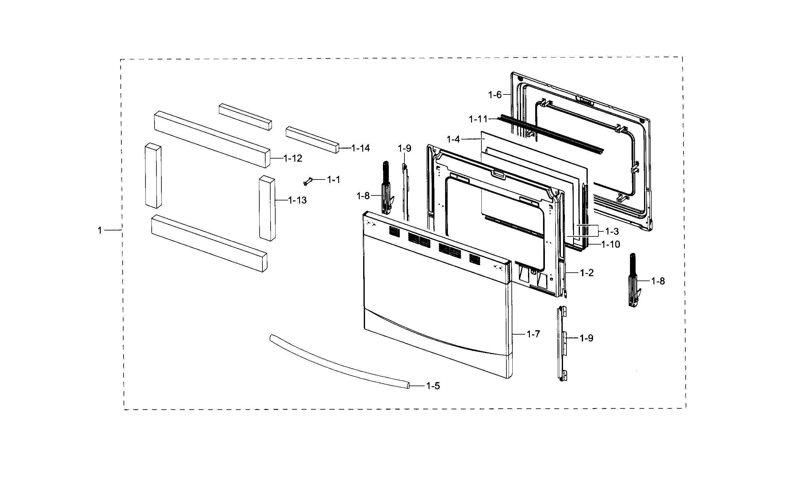 Samsung NX58F5500SS/AA-01 door diagram