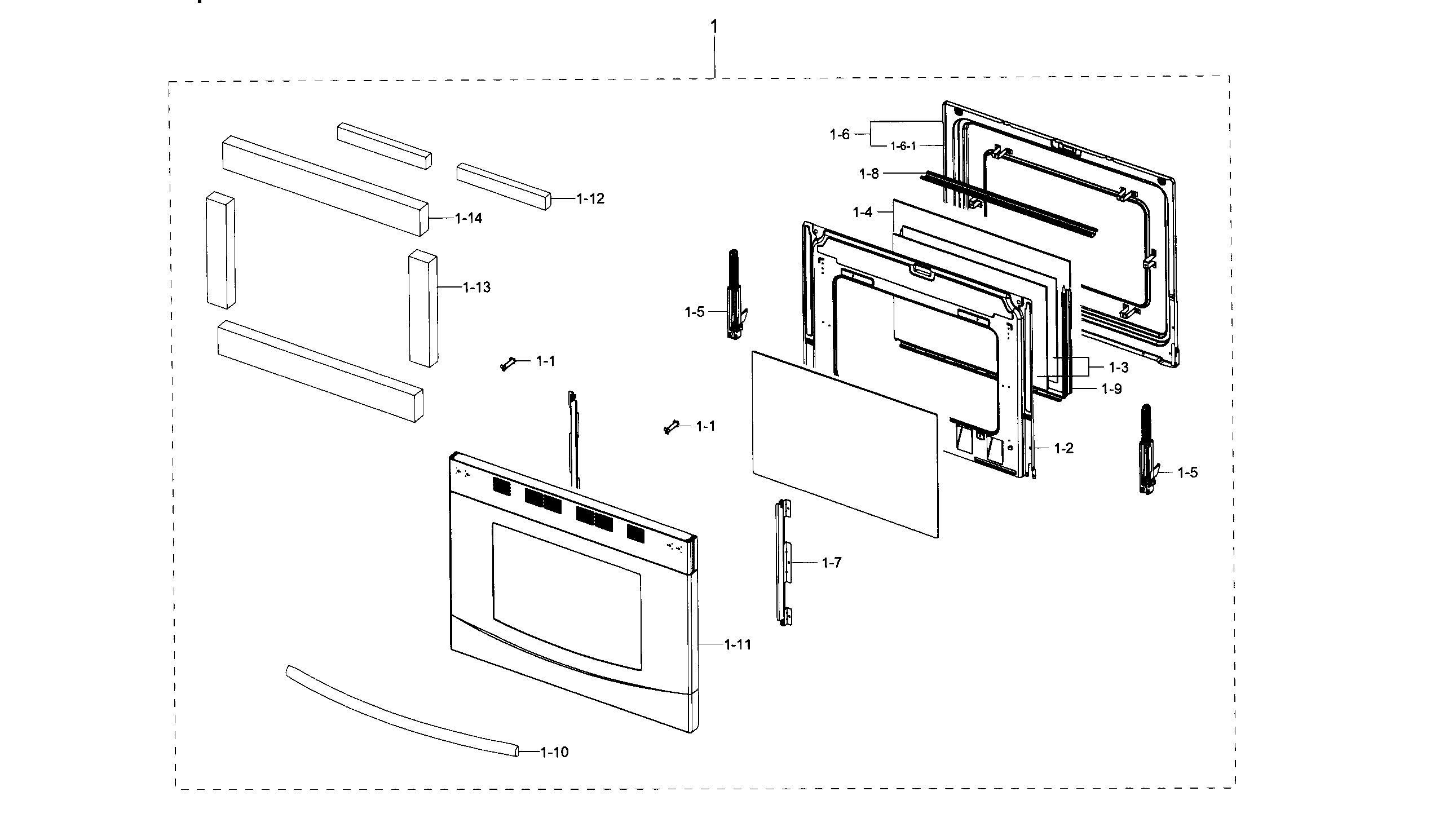 Samsung NX58F5500SB/AA-01 door diagram