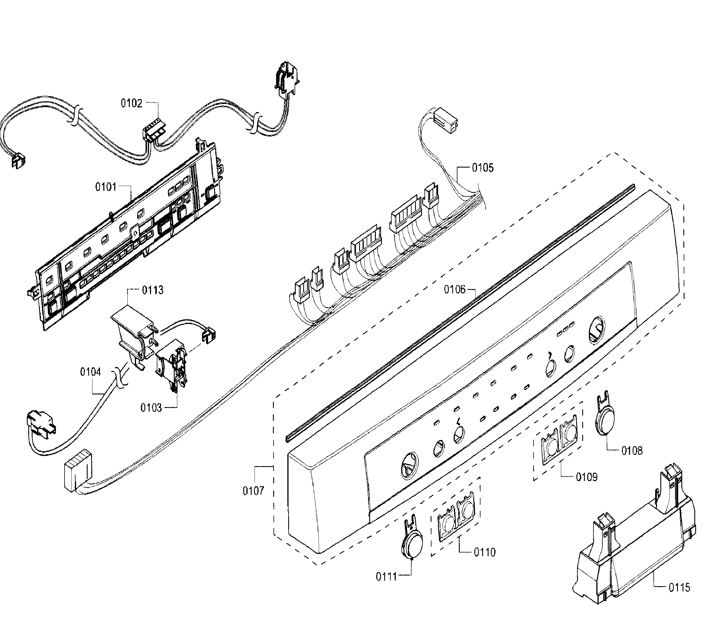 Bosch SHE3AR56UC/21 control panel diagram
