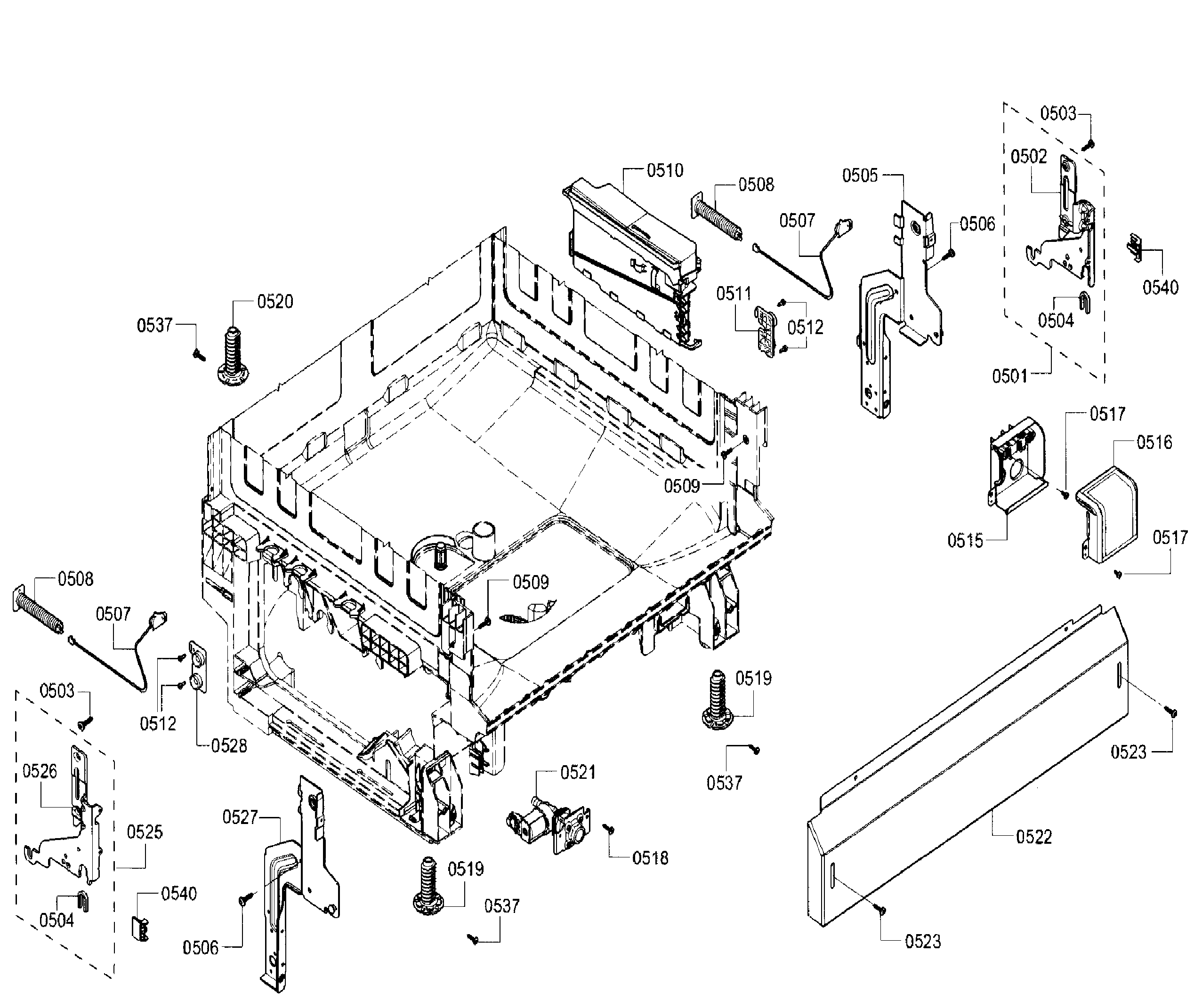 Bosch SHE3AR56UC/21 base assy diagram
