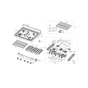 Samsung NX583G0VBWW/AA-01 cooktop diagram