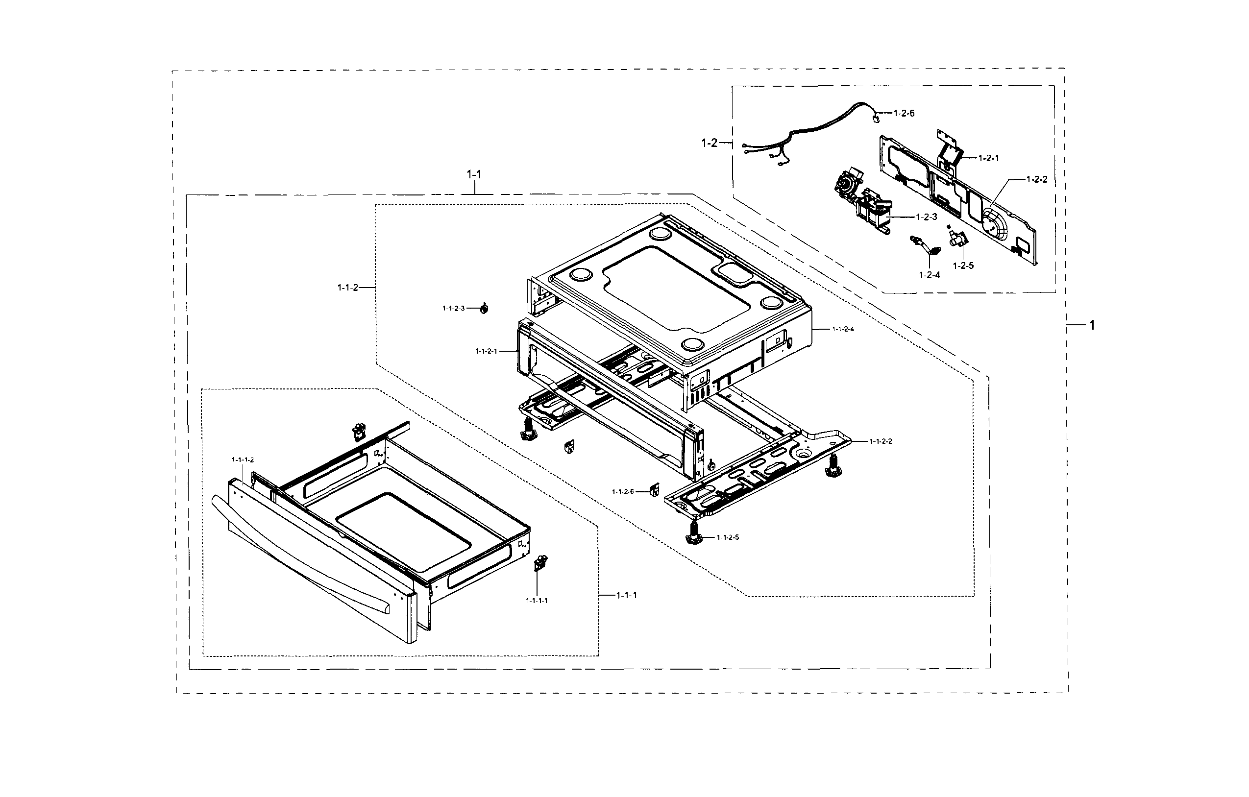 Samsung NX58H5600SS/AA-01 drawer diagram