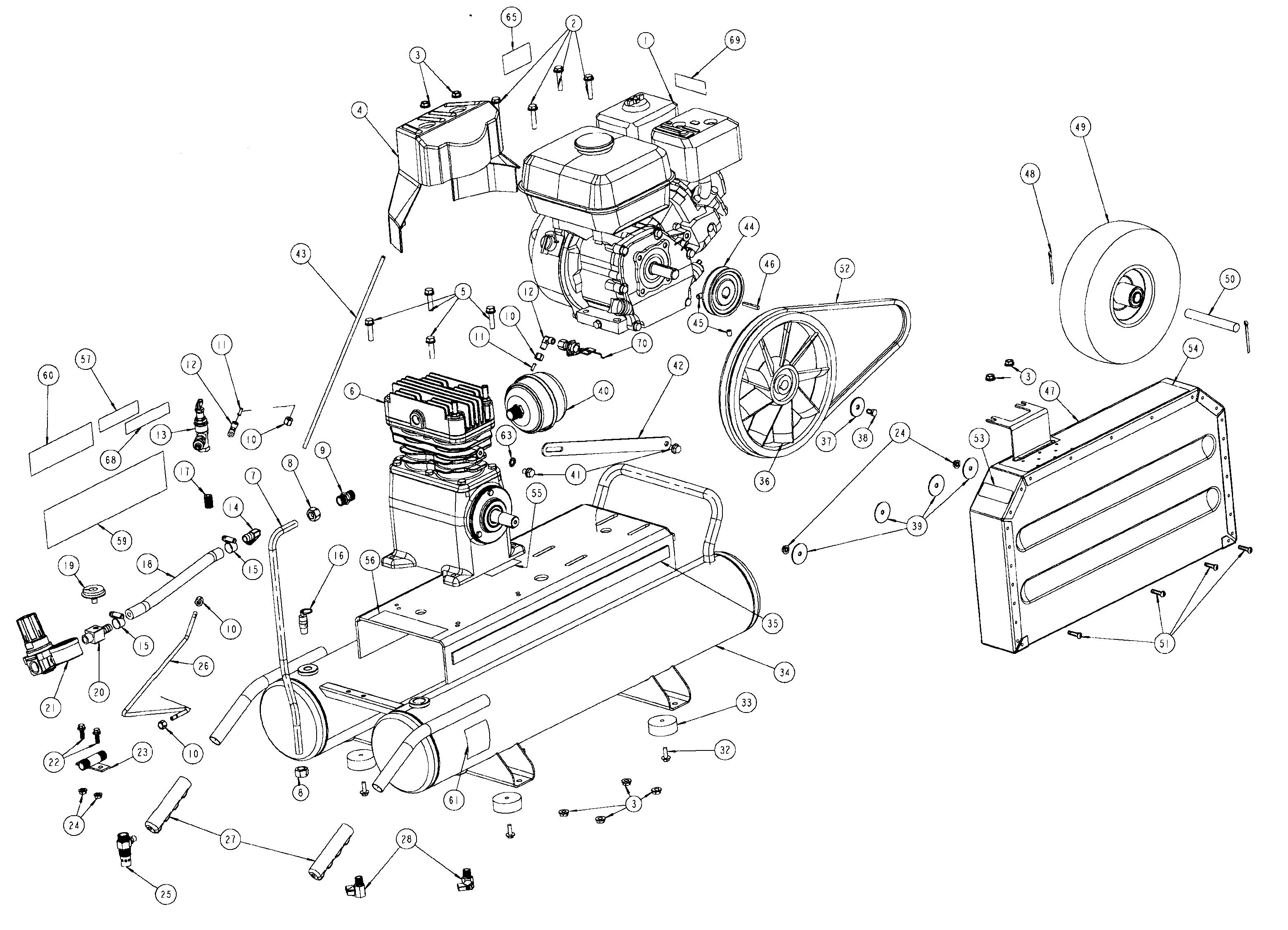DeWalt DXCMH1608WB TYPE 0 main assy diagram