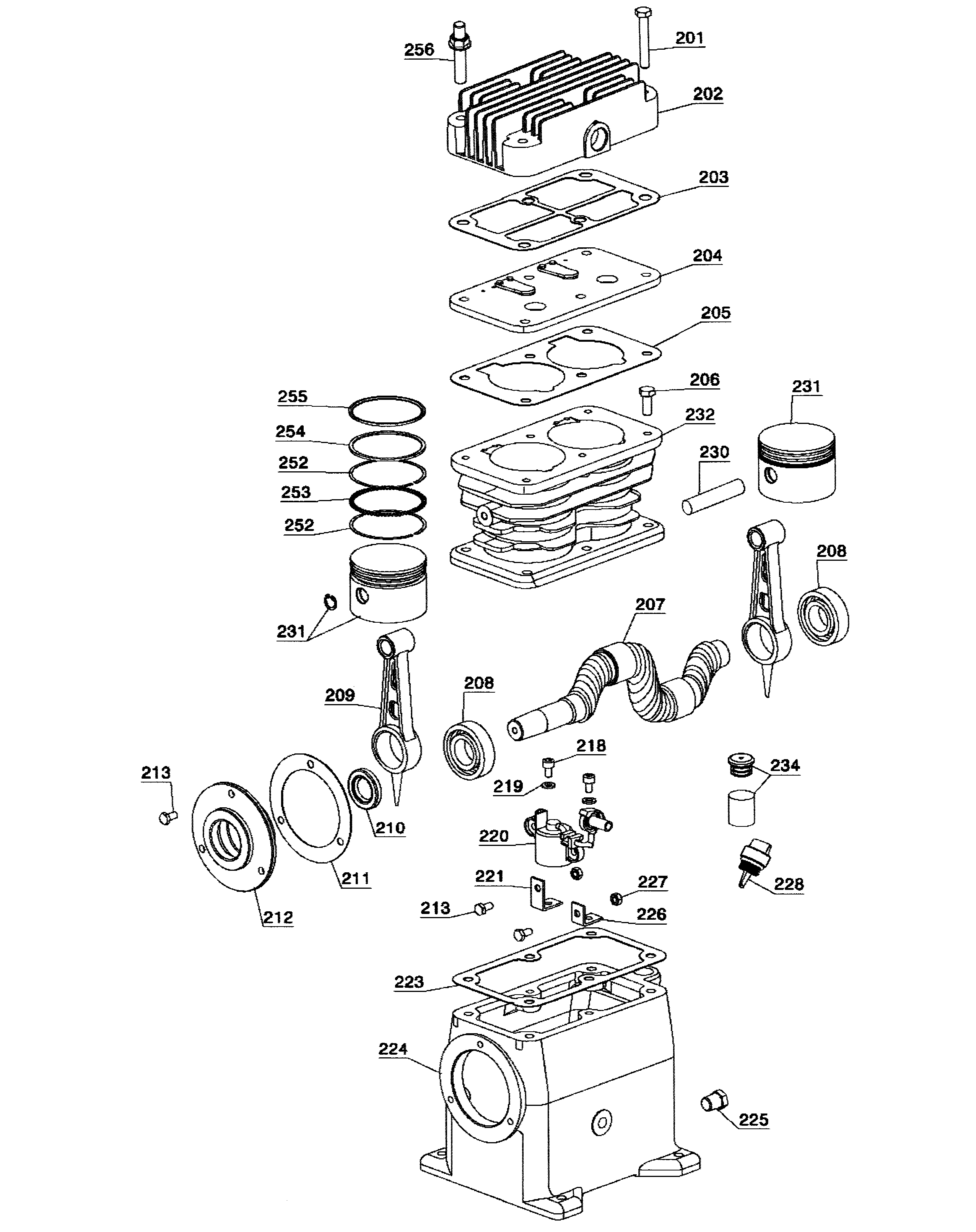 DeWalt DXCMH1608WB TYPE 0 pump assy diagram