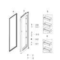 Samsung RH25H5611WW/AA-00 door fridge in diagram