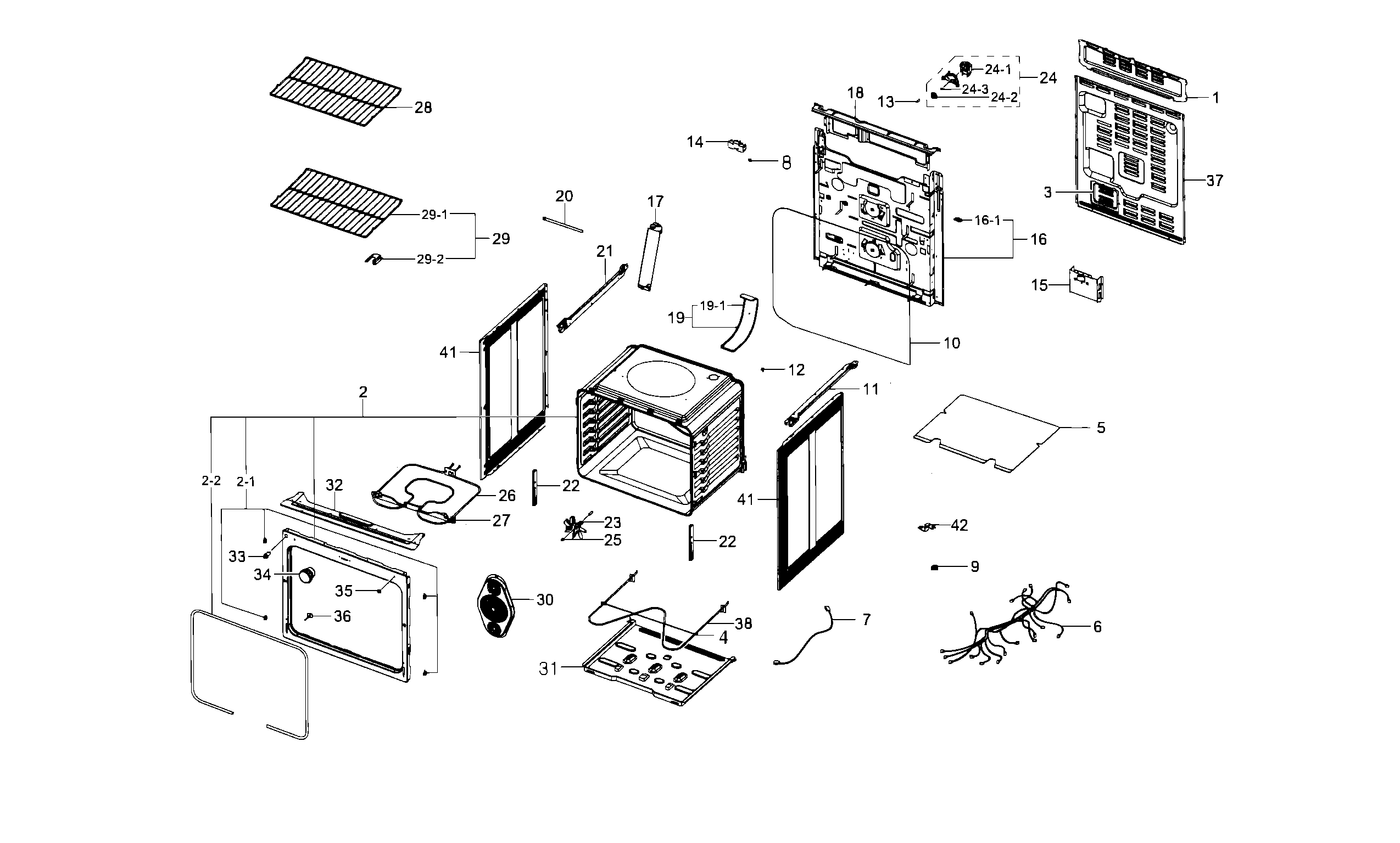 Samsung NE59J3420SS/AA-00 main assy diagram