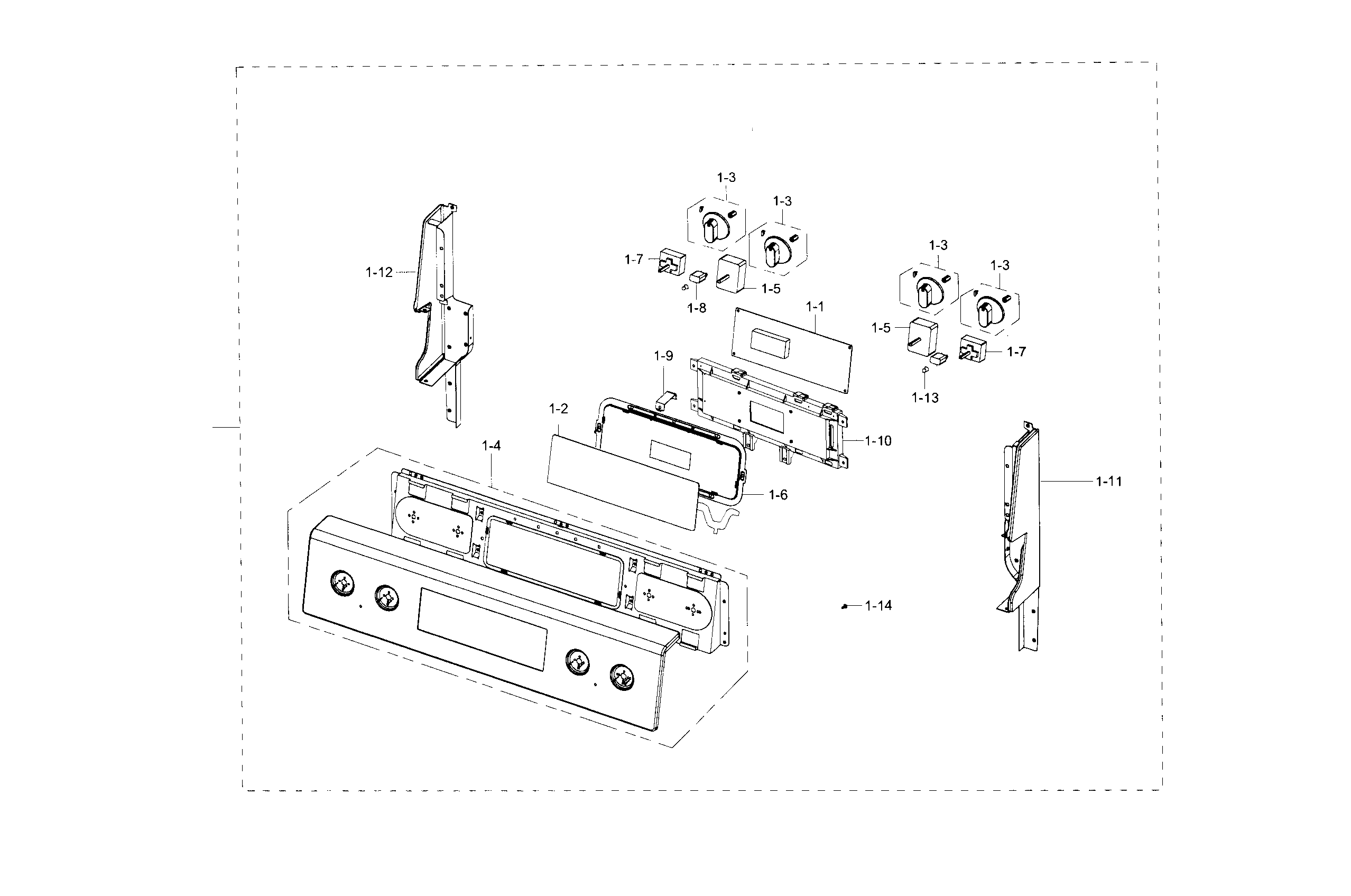 Samsung NE59J3420SS/AA-01 control panel diagram