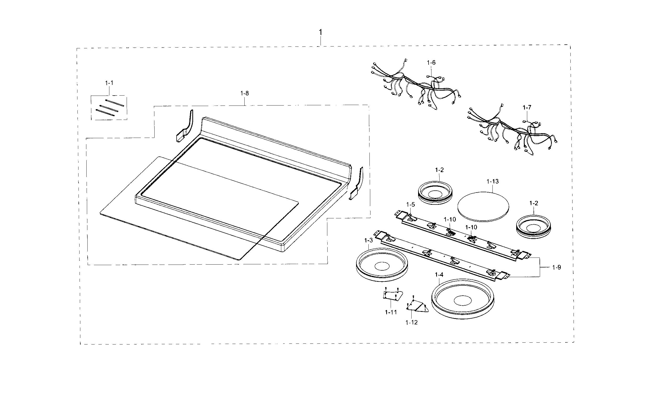 Samsung NE59J3420SS/AA-01 cooktop diagram