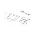 Samsung NE59J3420SB/AA-01 cooktop diagram