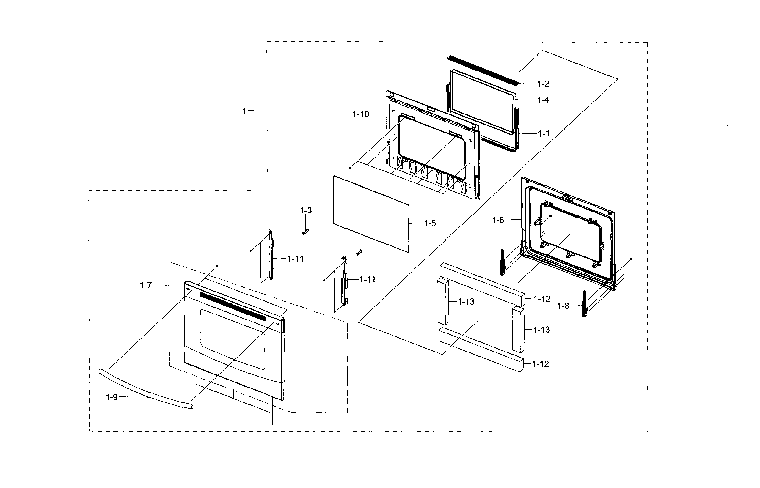 Samsung NE59J7630SW/AA-00 door diagram