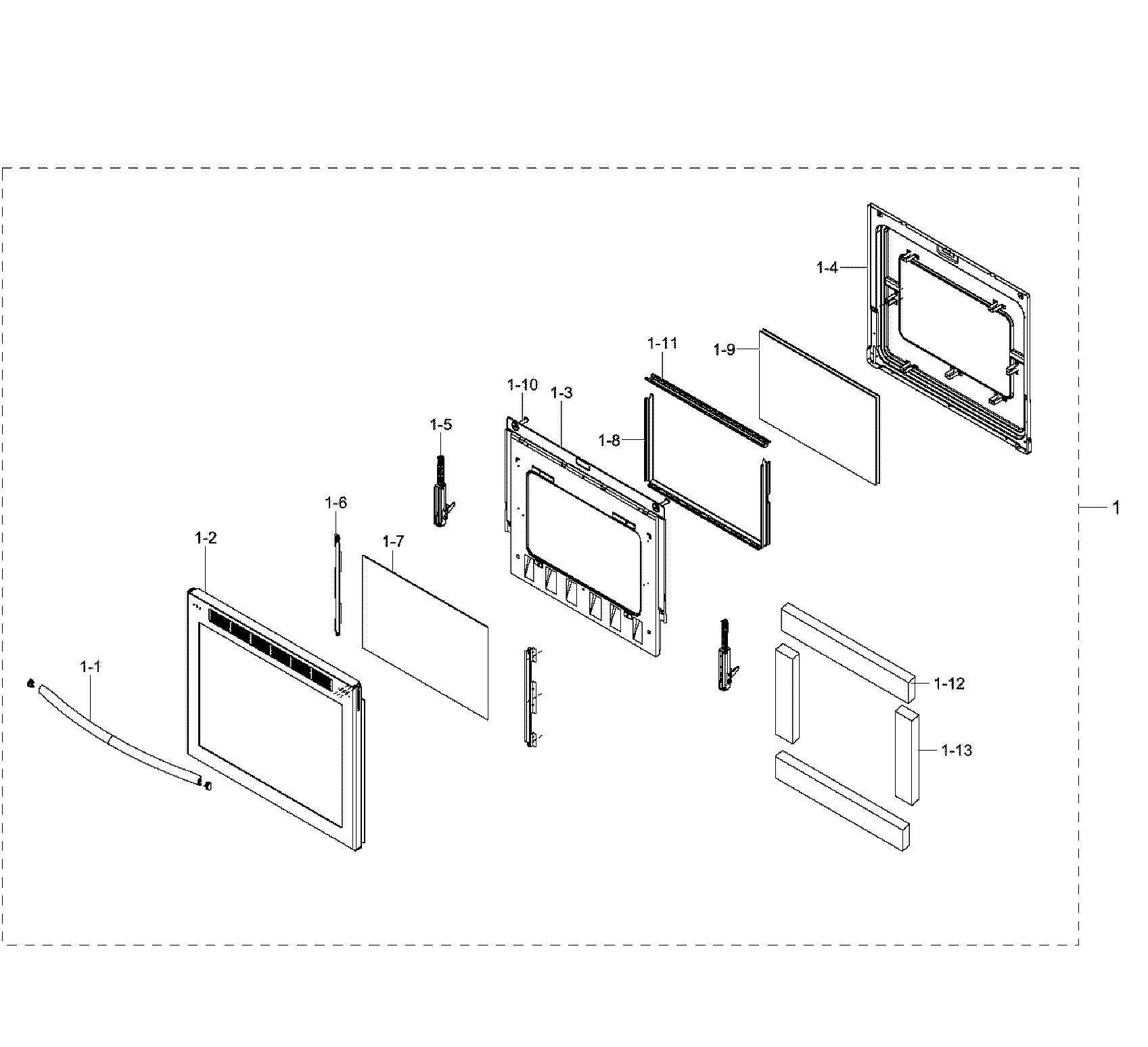 Samsung NE59J7630SS/AA-00 door diagram
