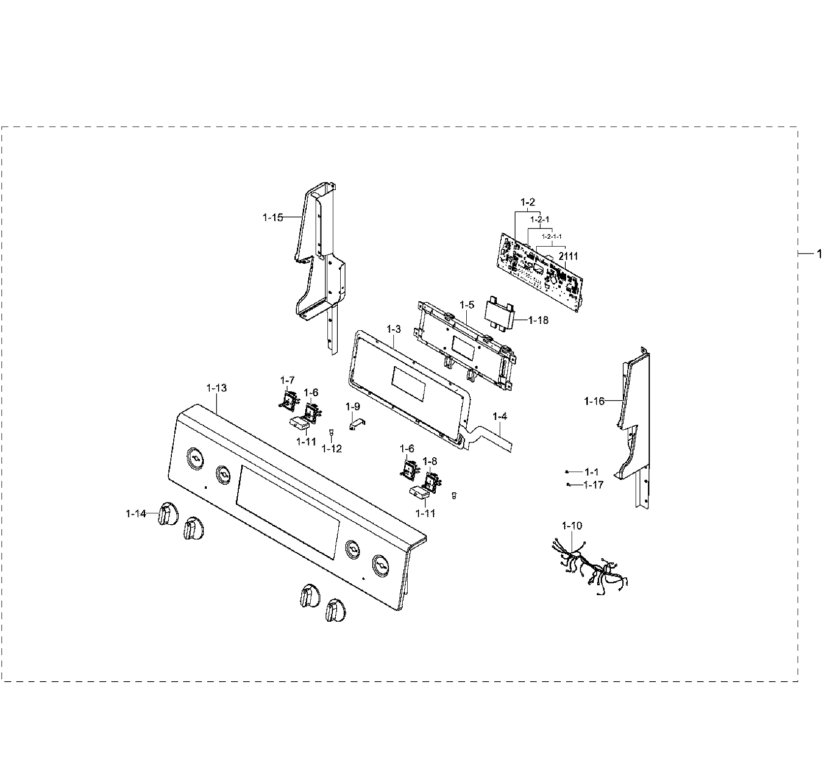 Samsung NE59J7630SS/AA-00 control panel diagram