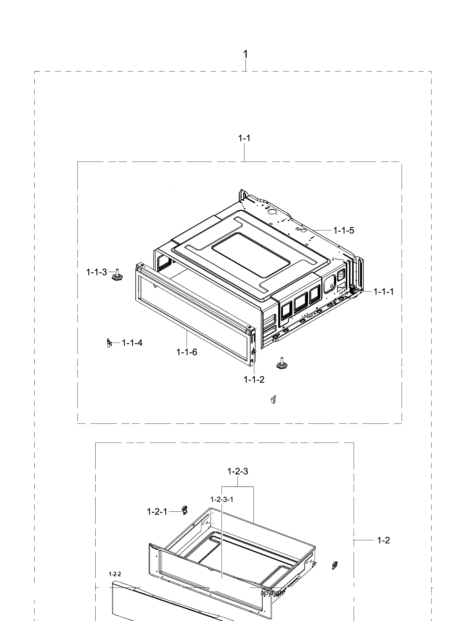Samsung NE59J7630SS/AA-00 drawer diagram