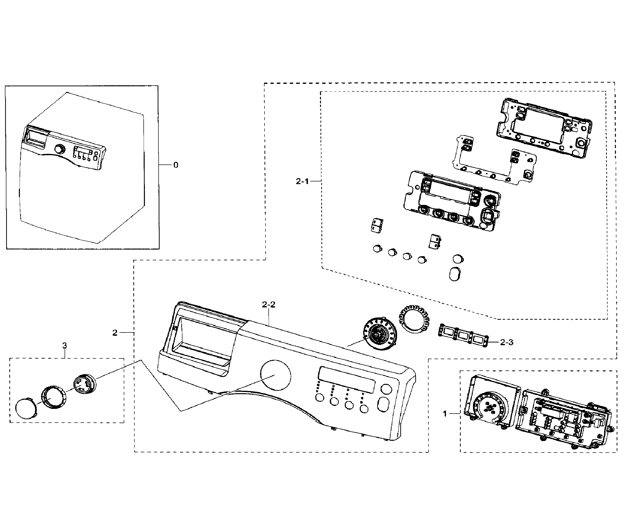 Samsung WF330ANB/XAA-01 control panel diagram