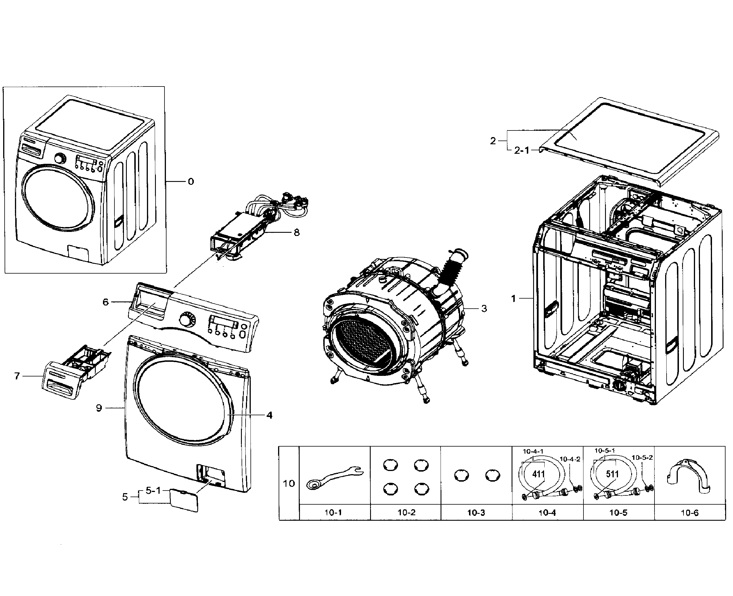 Samsung WF330ANB/XAA-02 main assy diagram