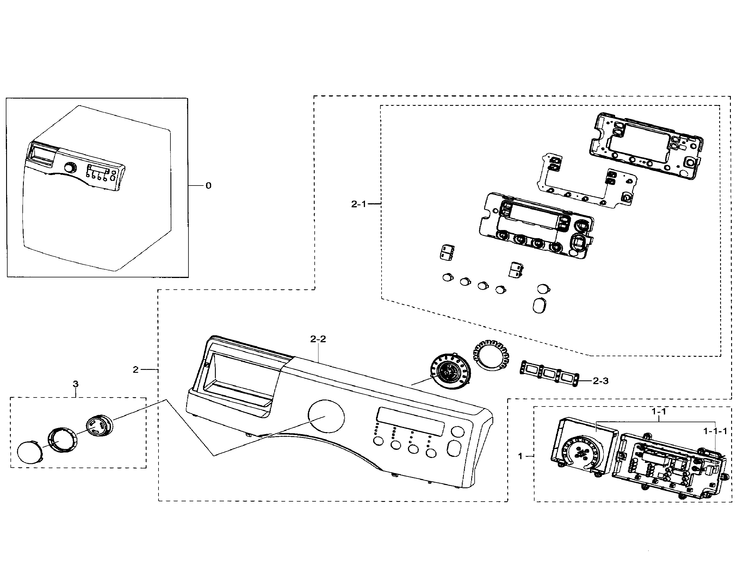 Samsung WF330ANB/XAA-02 control panel diagram