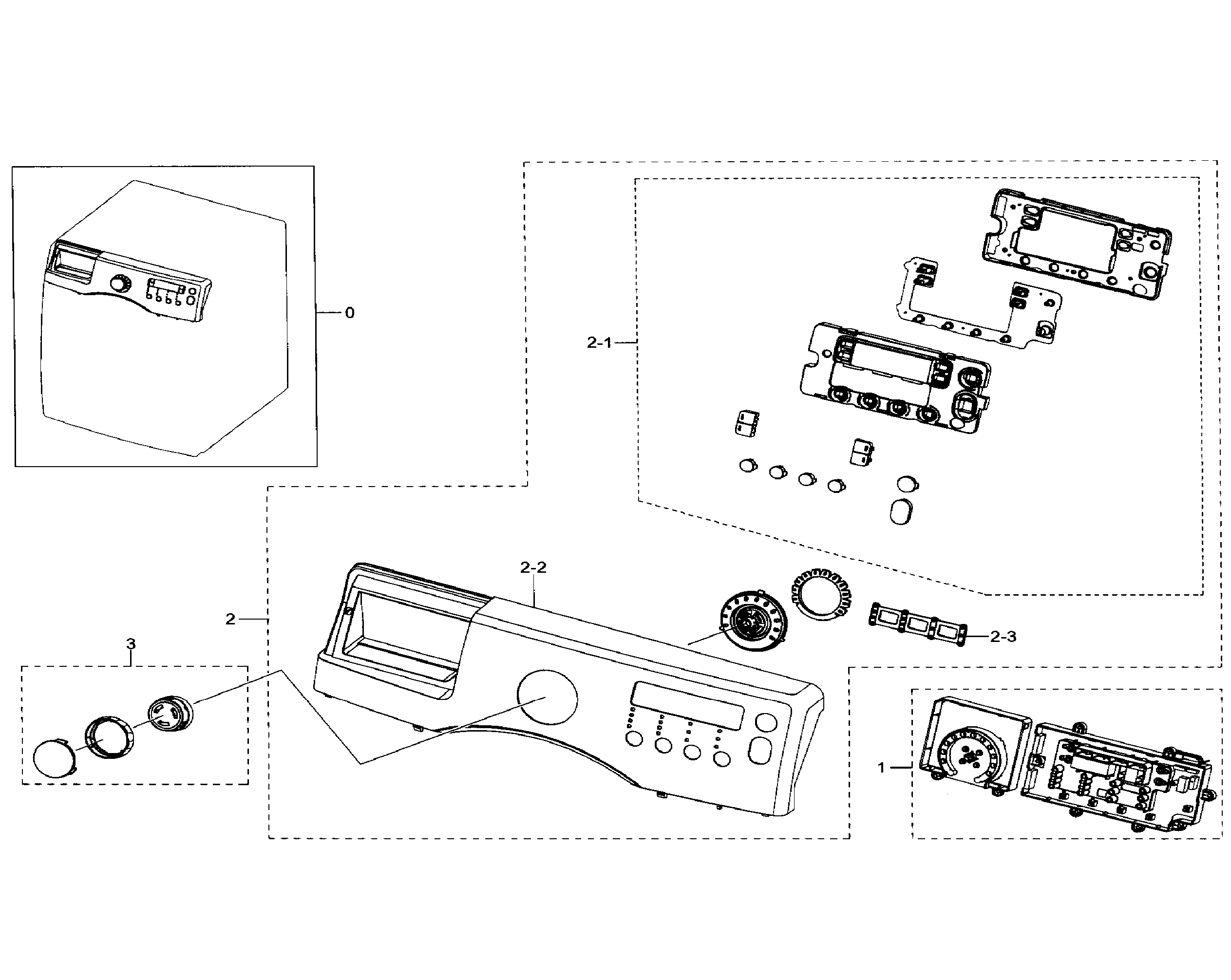 Samsung WF330ANW/XAA-01 control panel diagram