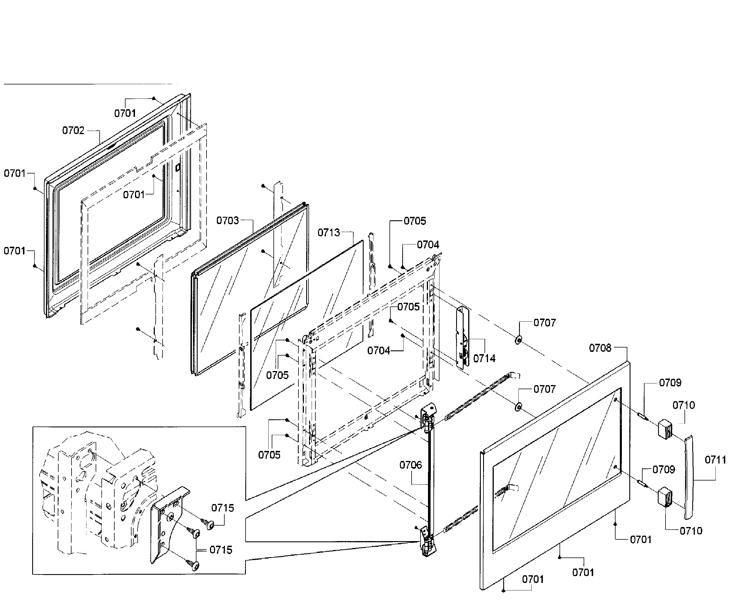 Bosch HBLP651LUC/01 door diagram