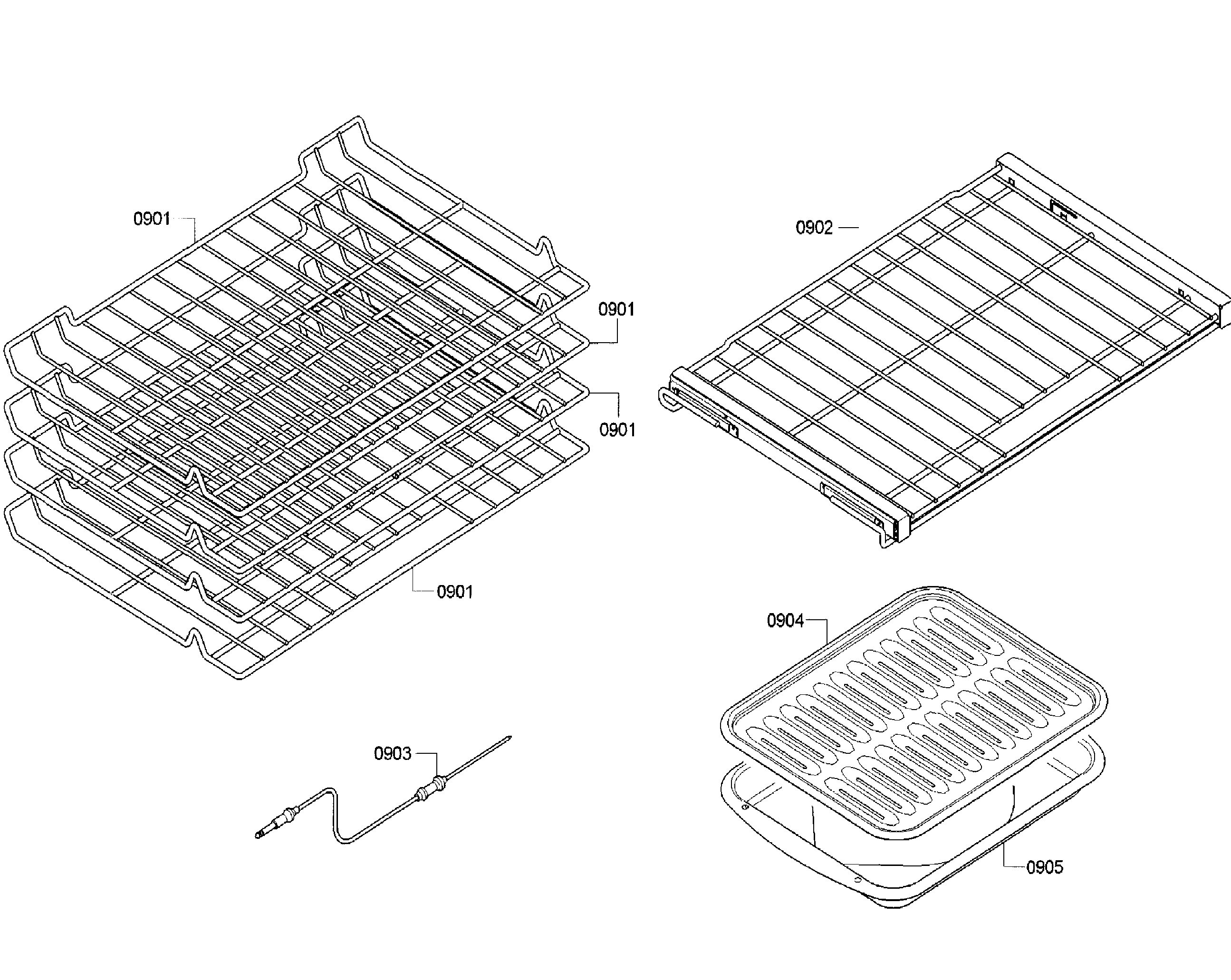 Bosch HBLP651LUC/01 rack diagram