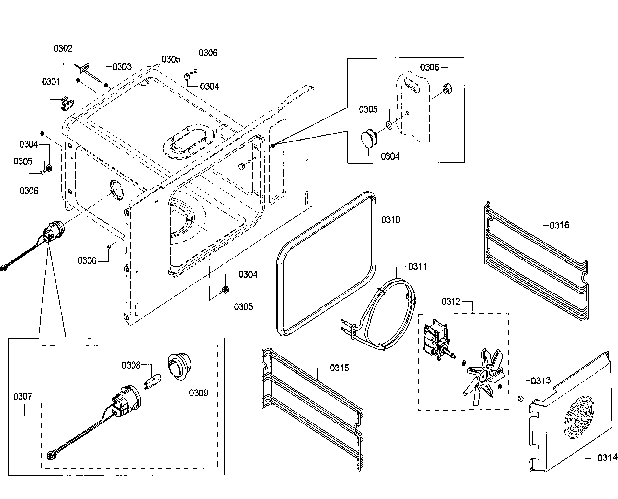 Bosch HSLP451UC/01 convection diagram