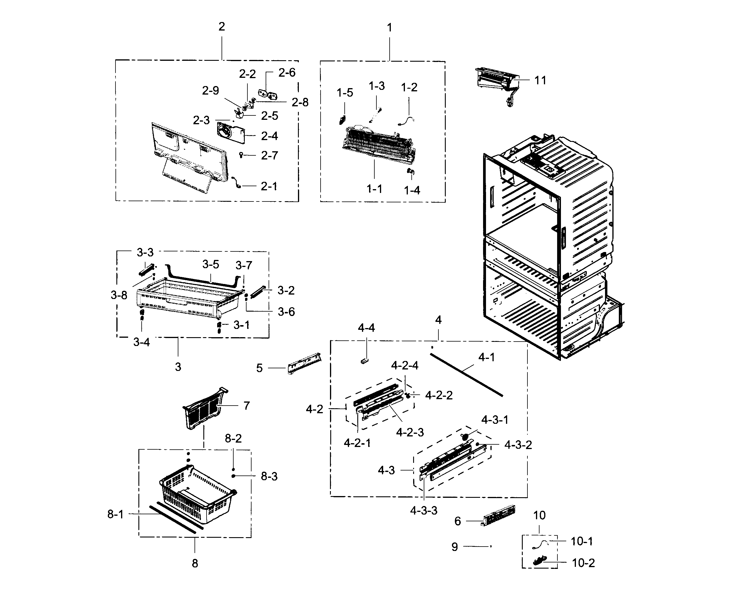 Samsung RF28HMEDBBC/AA-04 freezer diagram