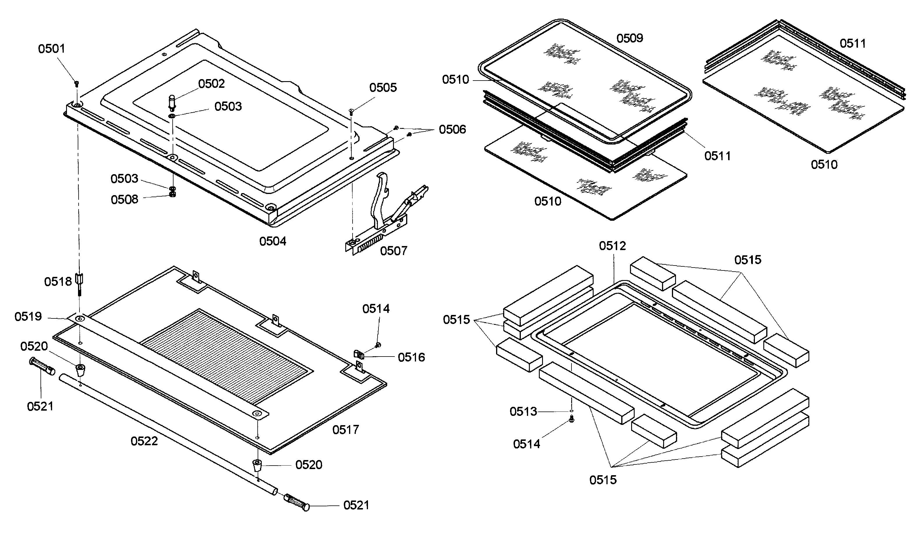 Bosch HBN642AUC/01 door diagram