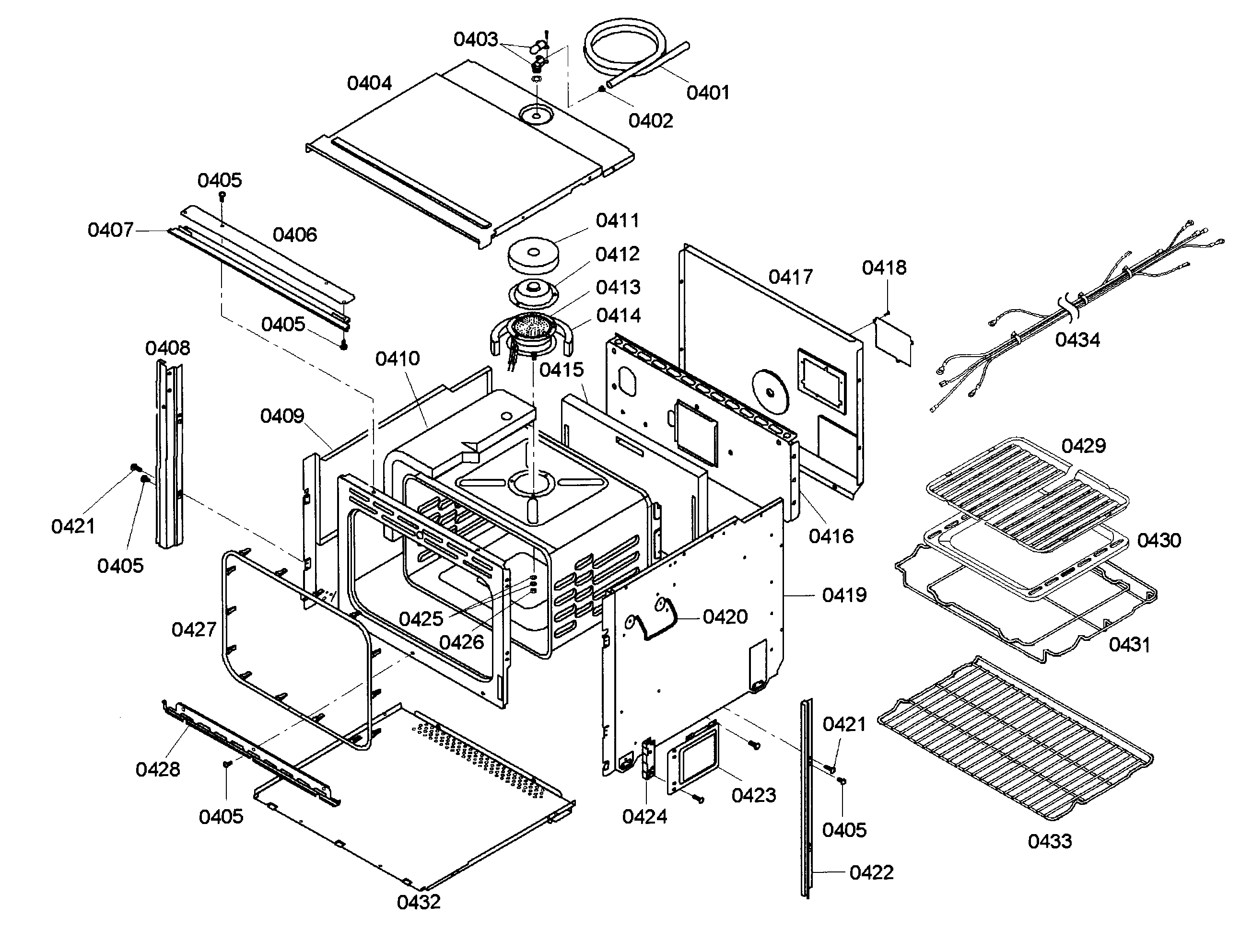 Bosch HBN645AUC/01 frame diagram