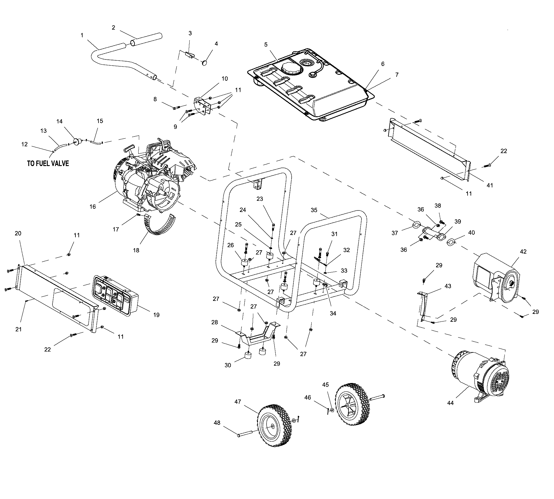 Generac 005939-2 main assy diagram