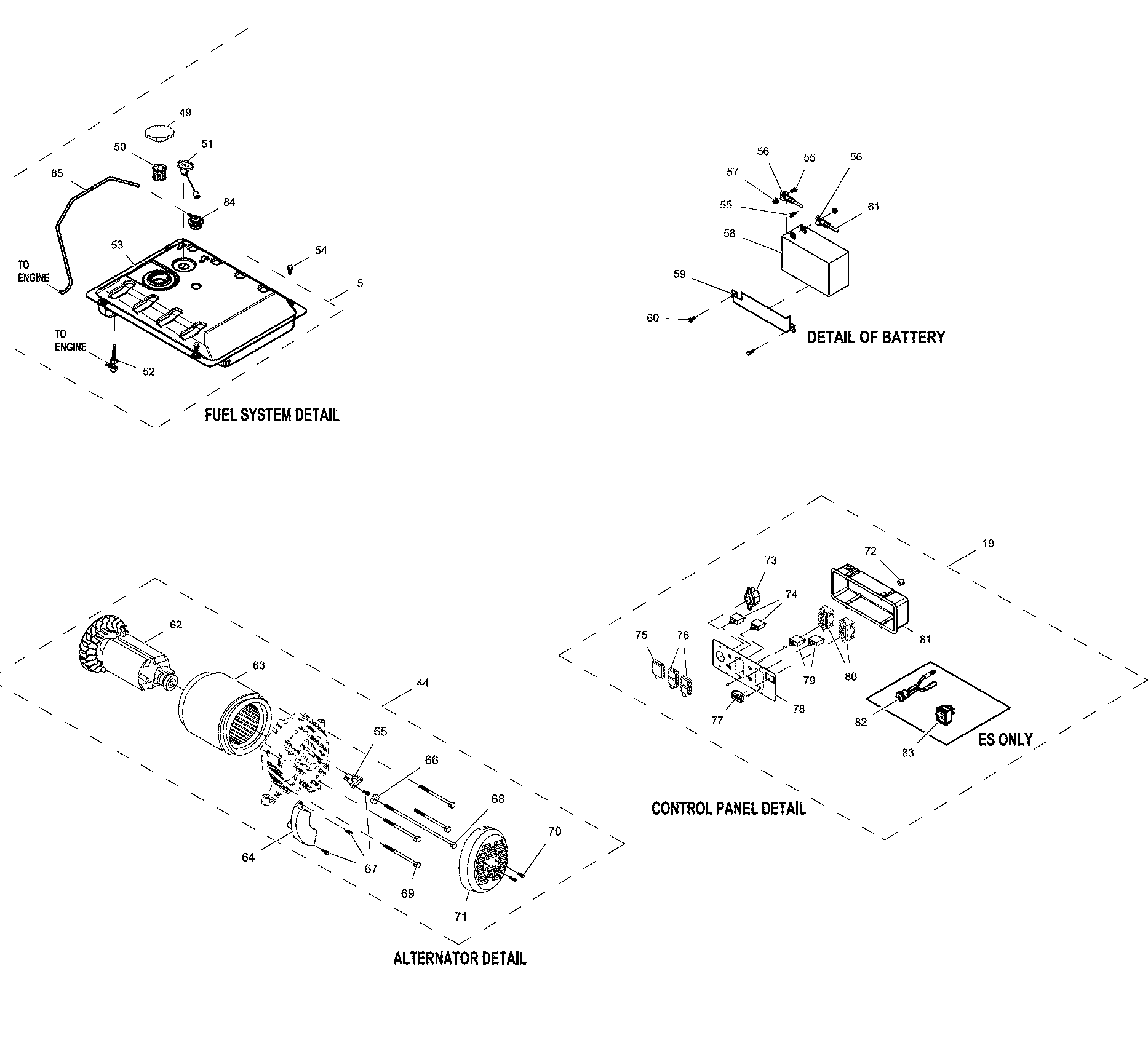 Generac 005939-2 sub assy diagram