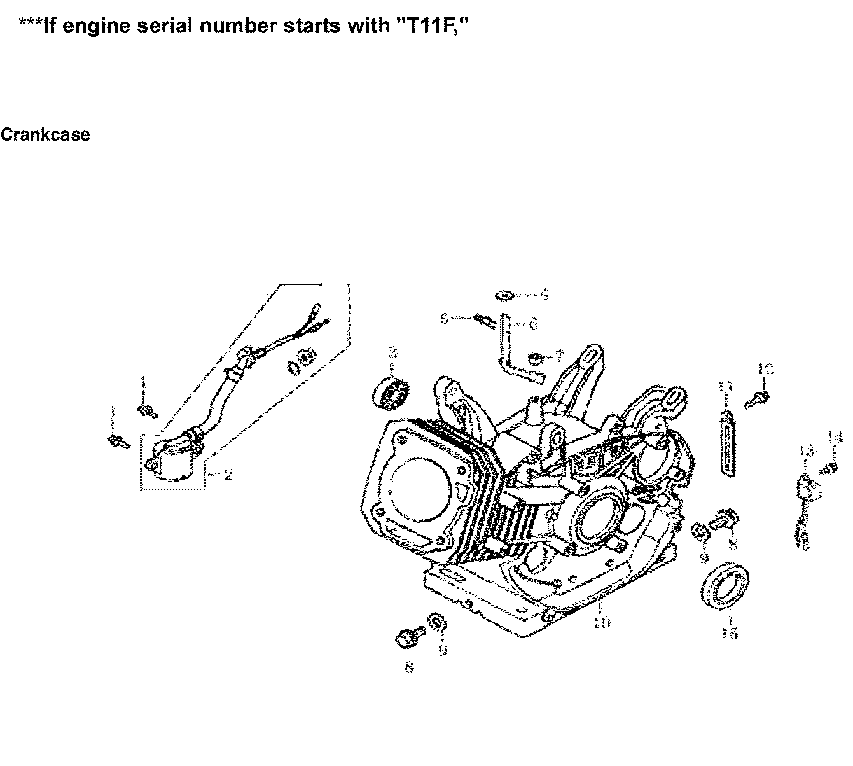 Generac 005939-2 crankcase diagram
