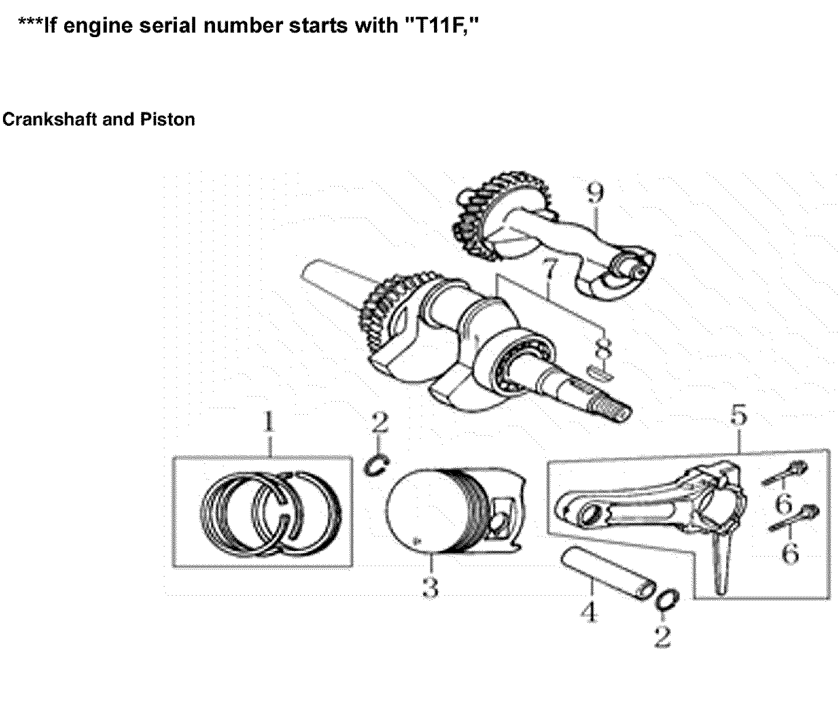 Generac 005939-2 crankshaft & piston diagram