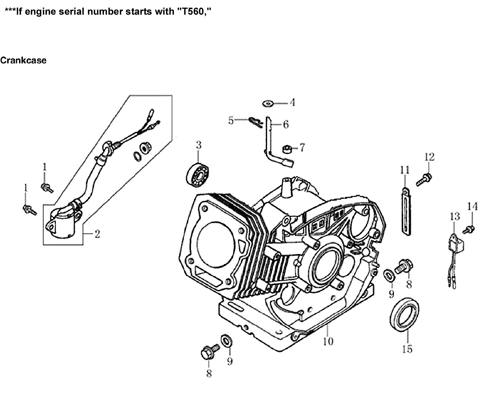 Generac 005939-2 crankcase diagram