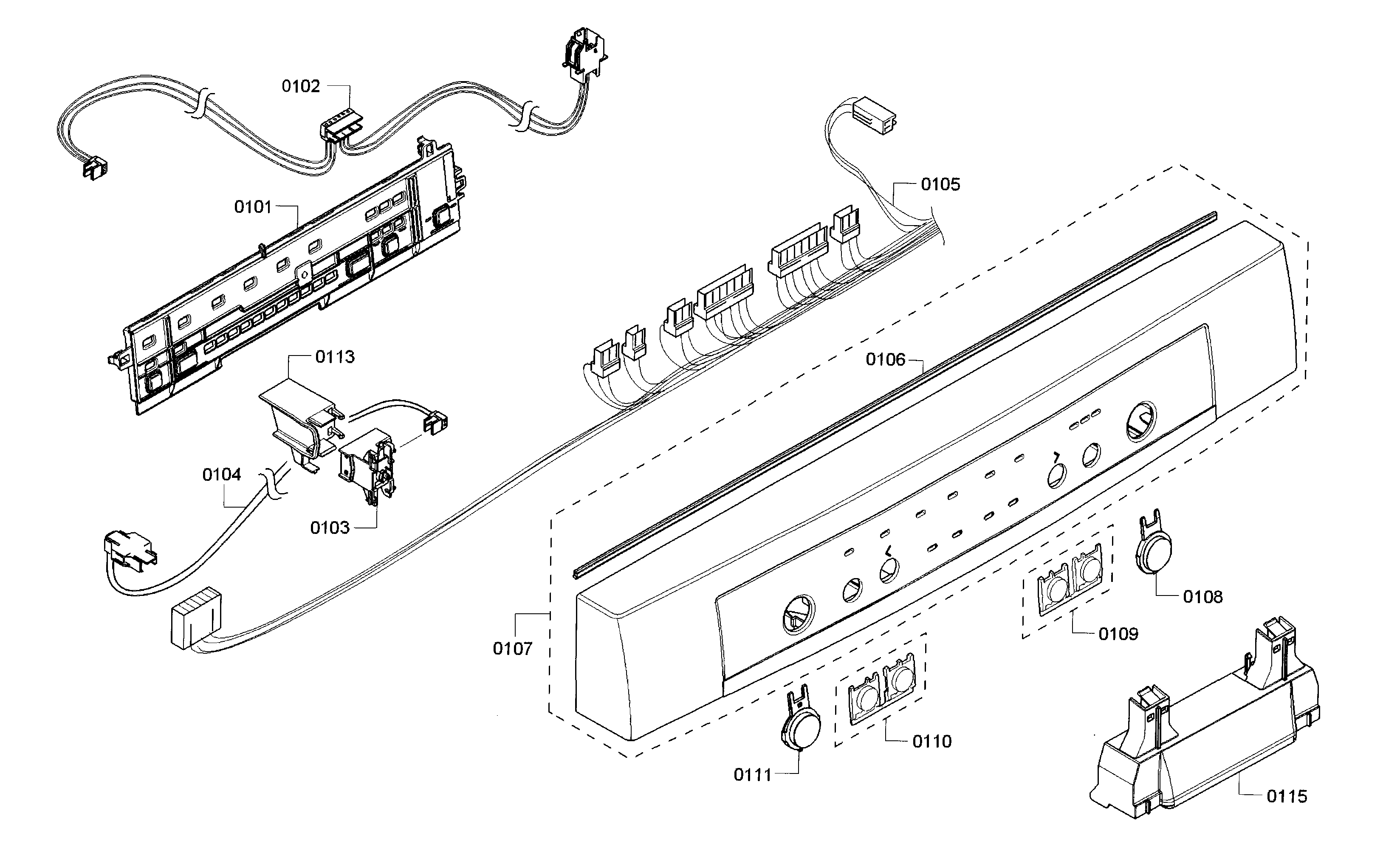 Bosch SHE3AR56UC/17 control panel diagram